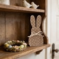 thumbnail image 7 of 1 Pcs Easter Bunny Table Wooden Sign Easter Peeps Decor Spring Wood Bunnies Rabbit Ornament Farmhouse Tabletop Decoration for Easter Party Tiered Tray Mantle Desk Office Home Party, 7 of 7