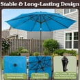 thumbnail image 5 of Villacera 9FT Outdoor Patio Umbrella Shade with Auto Tilt, Blue, 5 of 11