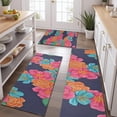 thumbnail image 2 of Pioneer Flower Floral Print Pattern Kitchen Rugs Sets Of 3,Kitchen Runner Rugs Non Skid Washable,Decorative Kitchen Floor Mats for Kitchen,Sink,Laundry,17"x30"+ 17"x47" + 17"x59", 2 of 6