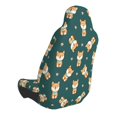 thumbnail image 2 of Fuzoiu Cute Shiba Print Elastic Car Seat Covers, Seat Cover Protector,Universal Fit Interior Covers for Most Cars,Washable Seat Cover Non Slip for SUV,Sedan,Van, 2 of 5