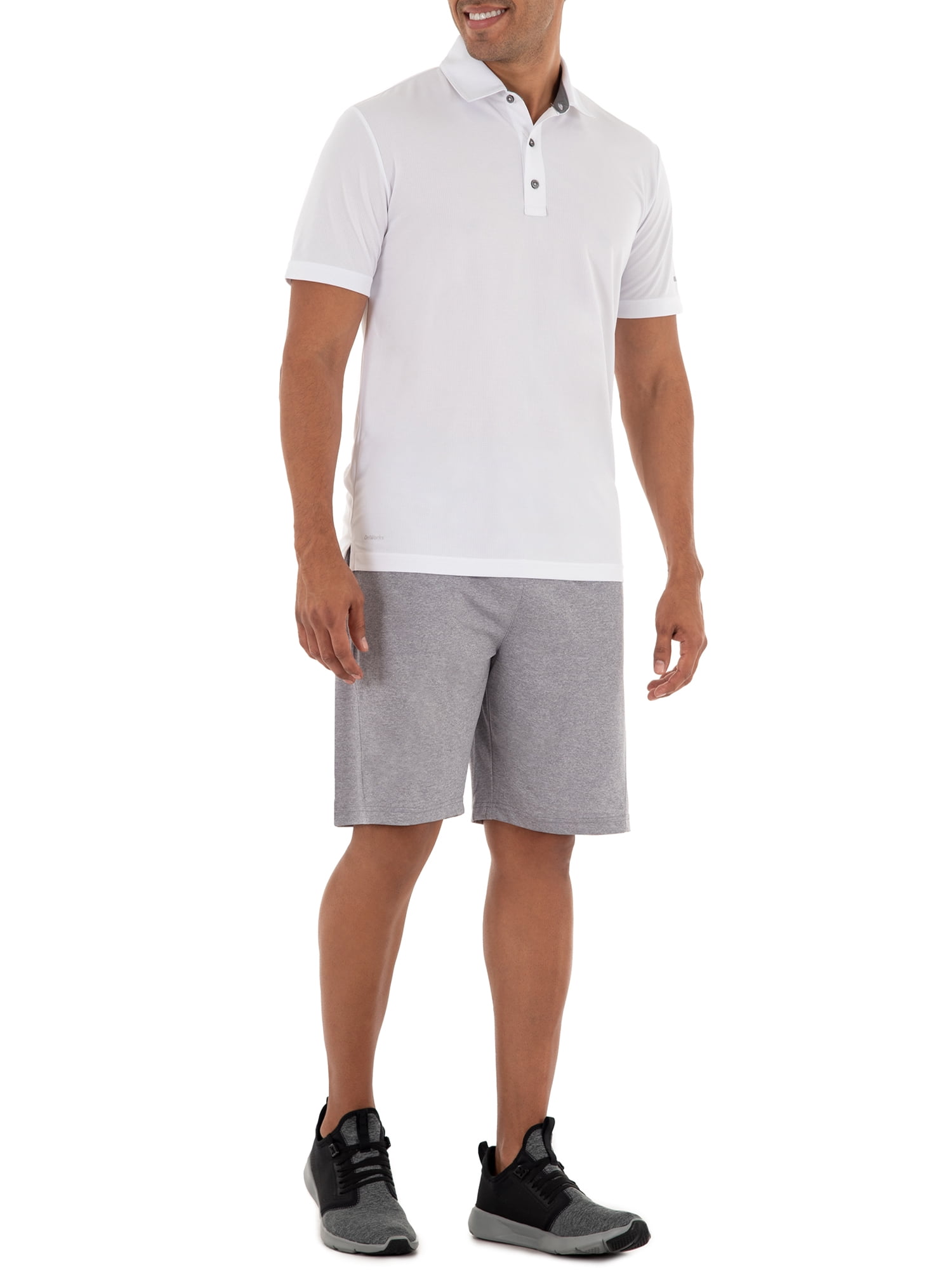 Athletic Works Men's and Big Men's Quick Dry Polo, up to 3XL