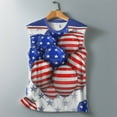 thumbnail image 4 of MidsumdrWomens Tank Tops Summer Floral Camisole Print Sport Round-Neck Independence Day Shirts American Flag T Shirts, 4 of 5