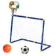 thumbnail image 3 of Aro de baloncesto con portería de fútbol, portería de fútbol plegable, soporte de baloncesto para niños y niñas, juguetes interactivos para padres e Verde, 3 of 8