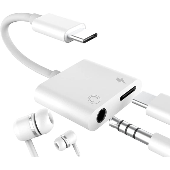 USB C to 3.5mm Audio Adapter Headphone AUX Dongle Jack USBC Type DAC Ultra Android Earbud Earphone Connector Samsung S20 S21 Note 10 20 Pixel Adaptador Port Accessories LG Splitter and Charger