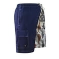 thumbnail image 2 of North 15 Men's American Flag Microfiber Shark Print Swim Trunk Boardshorts with Cargo Pockets-7125-Nvy/Rd-L, 2 of 4