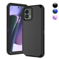 For Moto G 5G 2023 Case,Sturdy Phone Case for Motorola G 5G 2023 6.5",Njjex Full-Body Shockproof Protection Hard Plastic & Shock Absorption Rubber Rugged Bumper 3-in-1 Case Cover - Black