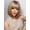 Honey Blonde, variant on Short Brown with Highlights Bob Wigs for Women,Synthetic Wavy Curly Hair Wig with Bangs for Daily