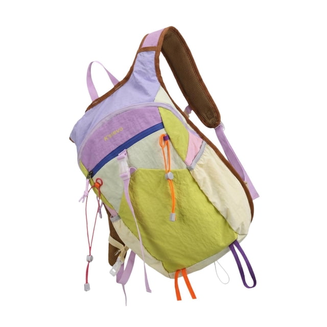 Mochila de senderismo compacta y elegante para viajes cortos, ideal para correr y para hombres y mujeres. Blanco Verde