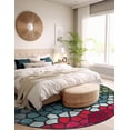 thumbnail image 4 of Unique Loom Estrella Collection Area Rug - Madrid (8' Round Multi/Cream), 4 of 7