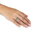 thumbnail image 2 of 3-Set Stack Silvertone Multi-Shape Ring Set, 2 of 3