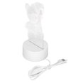 thumbnail image 3 of Base de lámpara de luz LED 3D con hoja acrílica de oso pequeño, alimentado por USB, luz cálida suave, estilo tallado con láser, 3 of 14