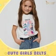 thumbnail image 3 of JASGOOD 2Pcs Girls Belts with Cute Buckle Kids Girl PU Leather Adjustable Belt for Jeans Dresses, 3 of 8