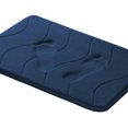 thumbnail image 1 of Alfombra de baño grande antideslizante de espuma viscoelástica, base de PVC con puntos, secado rápido, absorbente para ducha, 50 x 81 cm, color azul marino, 1 of 8