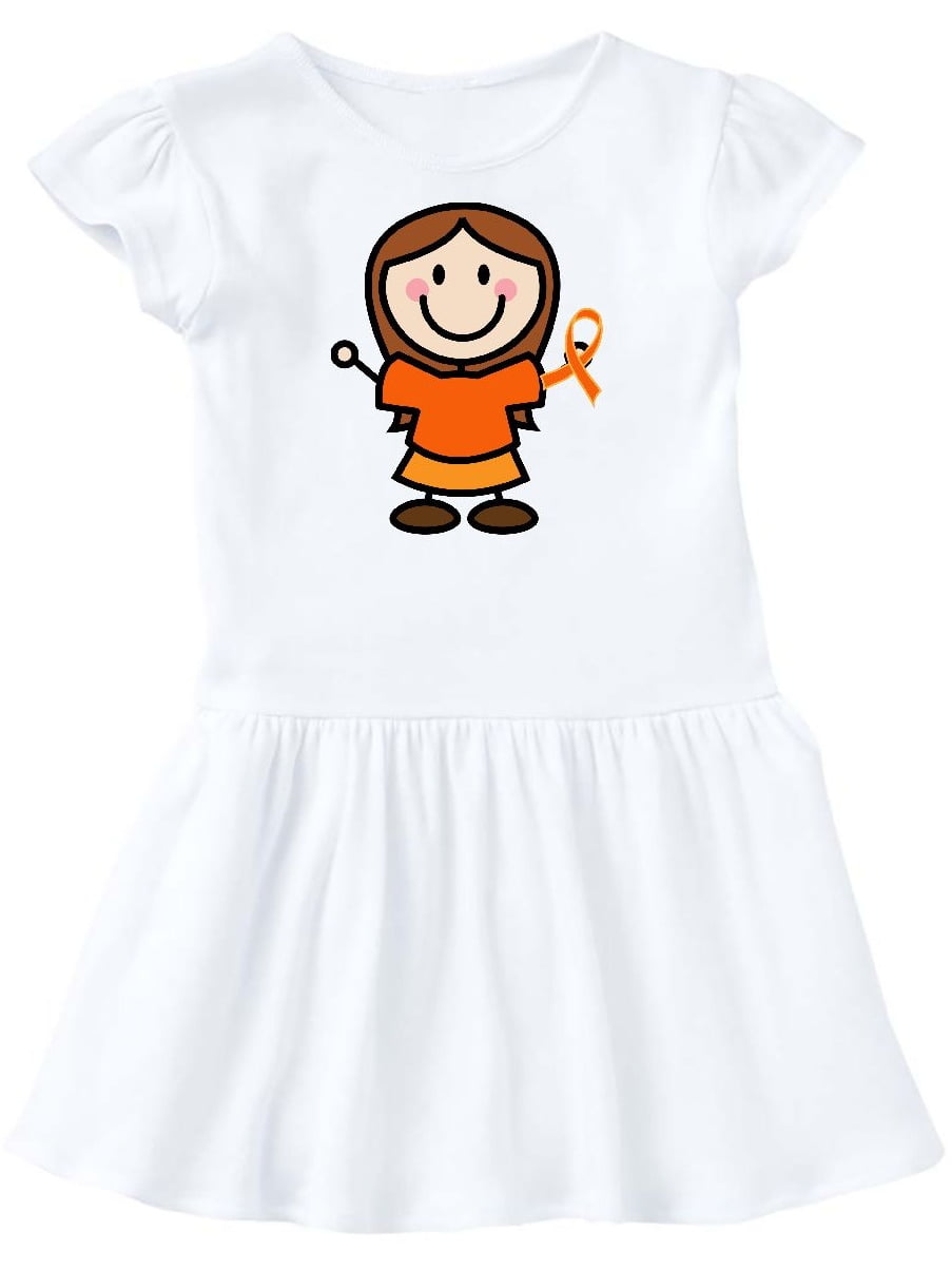 inktastic Orange Ribbon Stick Figure Toddler T-Shirt