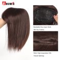 thumbnail image 2 of Topper Hair Piece Invisible Seamless Long Straight Wig Bangs Clip Overhead Natural Invisible Replacement Cover White Hair, 2 of 7