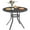 Round, variant on AECOJOY 37" Round Outdoor Dining Table, Metal Patio Table with Umbrella Hole-Black