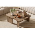 thumbnail image 4 of Lisonu Modern Modular Coffee Table Set, 2-Piece Splicing L-Shaped Design, Configurable Rectangle Center Table for Living Room, Minimalist MDF with Natural Wood Grain Finish, 4 of 18