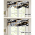 thumbnail image 4 of Tie Up Valance Curtain for Kitchen,Modern Abstract Water Ripple Rod Pocket Short Curtains Adjustable Tie-Up Shade Valances,Stripe Ombre Marble Texture Window Treatment for Bathroom Living Room, 4 of 8