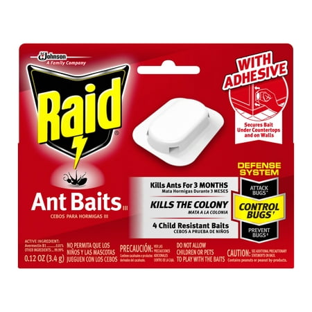 Raid Ant Baits III, 4 count (2 pack) (Best Ant Traps For Kitchen)