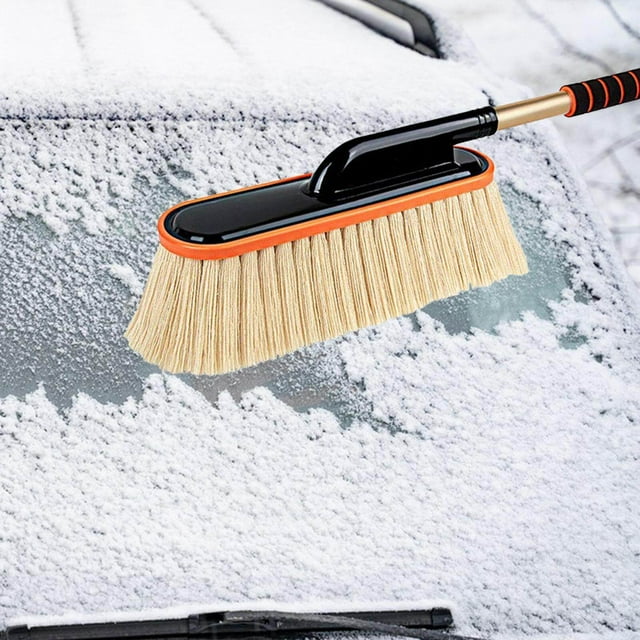 kurtrusly Car Duster Brush Extendable Handle Handle Motorcycle Automotive Soft Adjustable for Automotive Truck Beige with Box