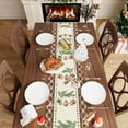 thumbnail image 6 of Colored Buffalo Plaid Tree Christmas Winter Xmas Cloth Table Runner Burlap Table Decoration for Home Kitchen Dining Dinner Indoor Holiday Farmhouse Decor 13.8x108 Inch, 6 of 6