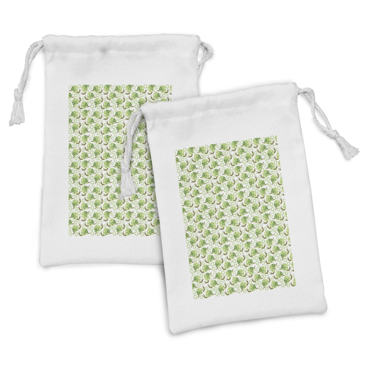 Pouch Snail Shell Snail Fabric Pouch Set of 2, Shelled Gastropod with Spiralling Shell ...