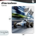 thumbnail image 4 of Stupell Industries Contemporary Speedy Racecar with Flags Canvas Art, 36 x 48, by Christine Simpson Art, 4 of 8