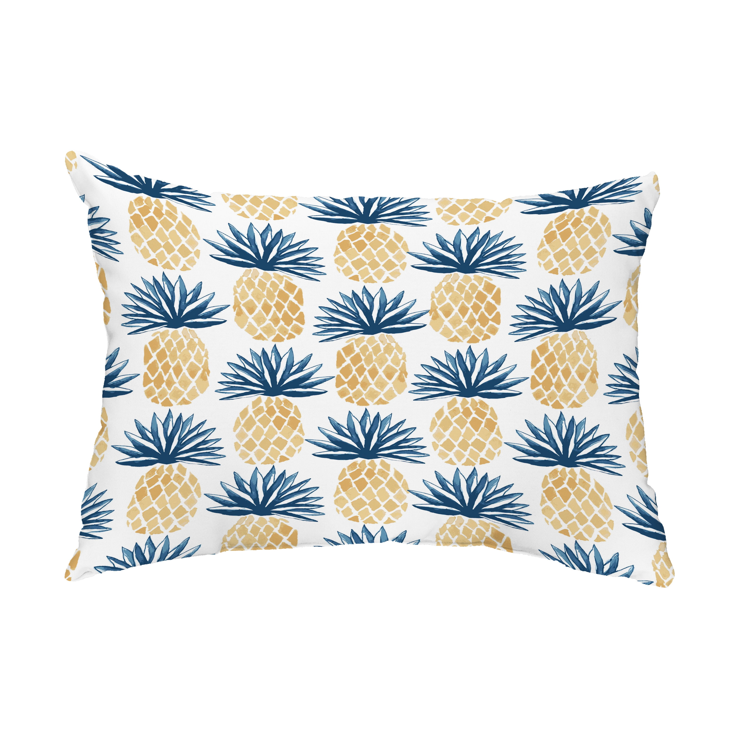 Outdoor White Tropical Bird Pinapple Decorative Throw Pillows Choose Size In 