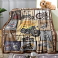 thumbnail image 3 of Sowide Motorcycle Blanket, Motorcycle Gifts for Men, Soft Fleece Blanket Throw Motorcycle Lovers Riders Unique Gifts, Comfy Lightweight Fuzzy Plush for Men Boys Father Adult, Couch Nap Bed(30"x40"), 3 of 8