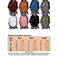 thumbnail image 3 of Fangasis Women Tee 3/4 Sleeve T Shirt Solid Color T-shirt Ladies Round Collar Tops Basic Loungewear Pullover Blue M, 3 of 3