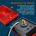 thumbnail image 4 of TRUE MODS 4pc 2x3 3x2 Inch Red LED Stud-Mount Side Marker Light [DOT FMVSS-108] [SAE AP2] [IP67 Waterproof] [Integrated Reflector] for Utility Boat Trailers Over 80" Camper RV Clearance Light, 4 of 8