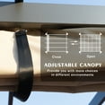 thumbnail image 3 of Kozyard Morgan 10' x 12' x 8' Beige Aluminum Polyester Pergola, Waterproof Adjustable Canopy, 3 of 6