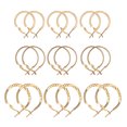 thumbnail image 1 of Worallymy 9 pares de pendientes de aro pendientes de aleación círculos exagerados joyería de fiesta regalo para mujeres y niñas dorado Worallymy JD735811739, 1 of 7