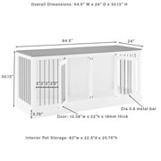 Crosley Furniture Winslow Medium Credenza Dog Crate Kennel for Pets