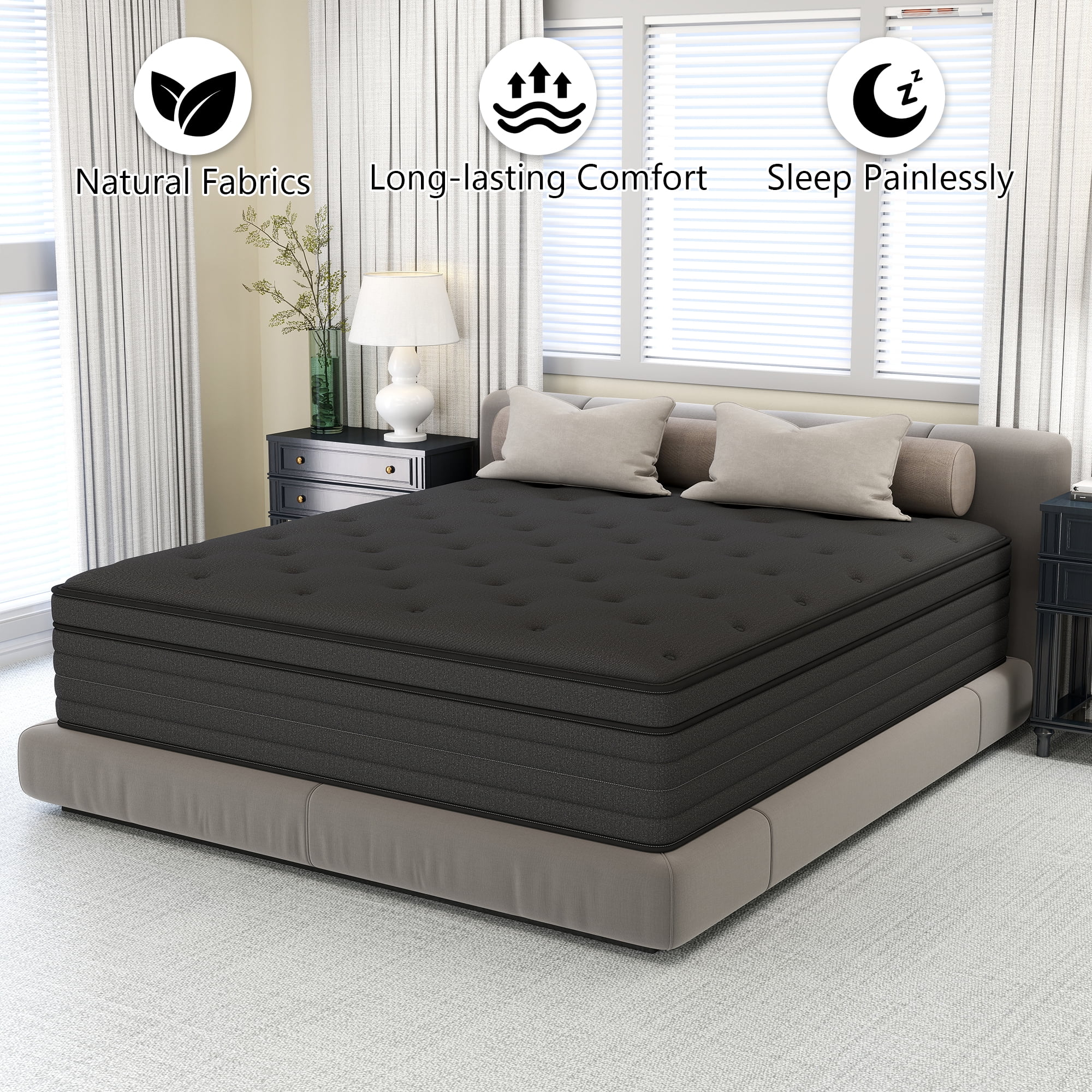 12 inch Twin Mattress,Hybrid Mattresses Medium Firm in a Box