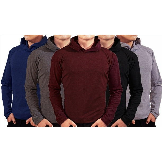 Playeras manga larga con gorro para hombre new arrivals