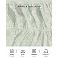 thumbnail image 5 of Boho Teal Pattern Wrap Around Bed Skirts for California King Bed 18" Drop,Bed Skirt with Adjustable Elastic Belt Dust Ruffle Bed Valance Modern Geometric Southwestern Vintage Bed Frame Cover, 5 of 7