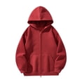 thumbnail image 1 of WILLBEST Sudaderas En Pareja Sudadera De Manga Larga para Hombre, Cárdigan con Capucha, Sudadera Informal Lisa para Vacaciones, Abrigo con Cremallera, Tops XGrande, 1 of 2