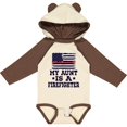 thumbnail image 3 of Inktastic Firefighter Flag Aunt Boys or Girls Long Sleeve Baby Bodysuit, 3 of 5