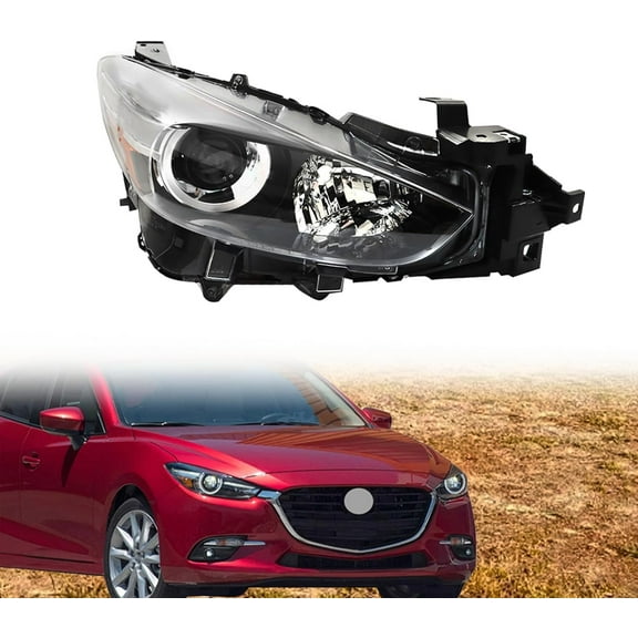 SEBLAFF Replacement for 2017-2018 Mazda 3 Headlights Right Passenger Side MA2519175