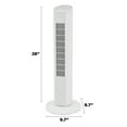 thumbnail image 6 of Mainstays 28-Inch 3-Speed White Oscillating Tower Fan, 6 of 12