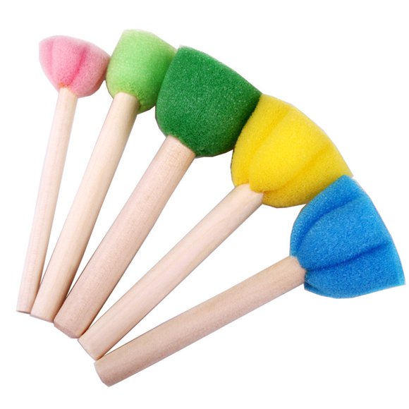 4/5 Uds. Pinceles de esponja aleatorios para niños, cepillo rodillo de pintura, pinceles para grafiti