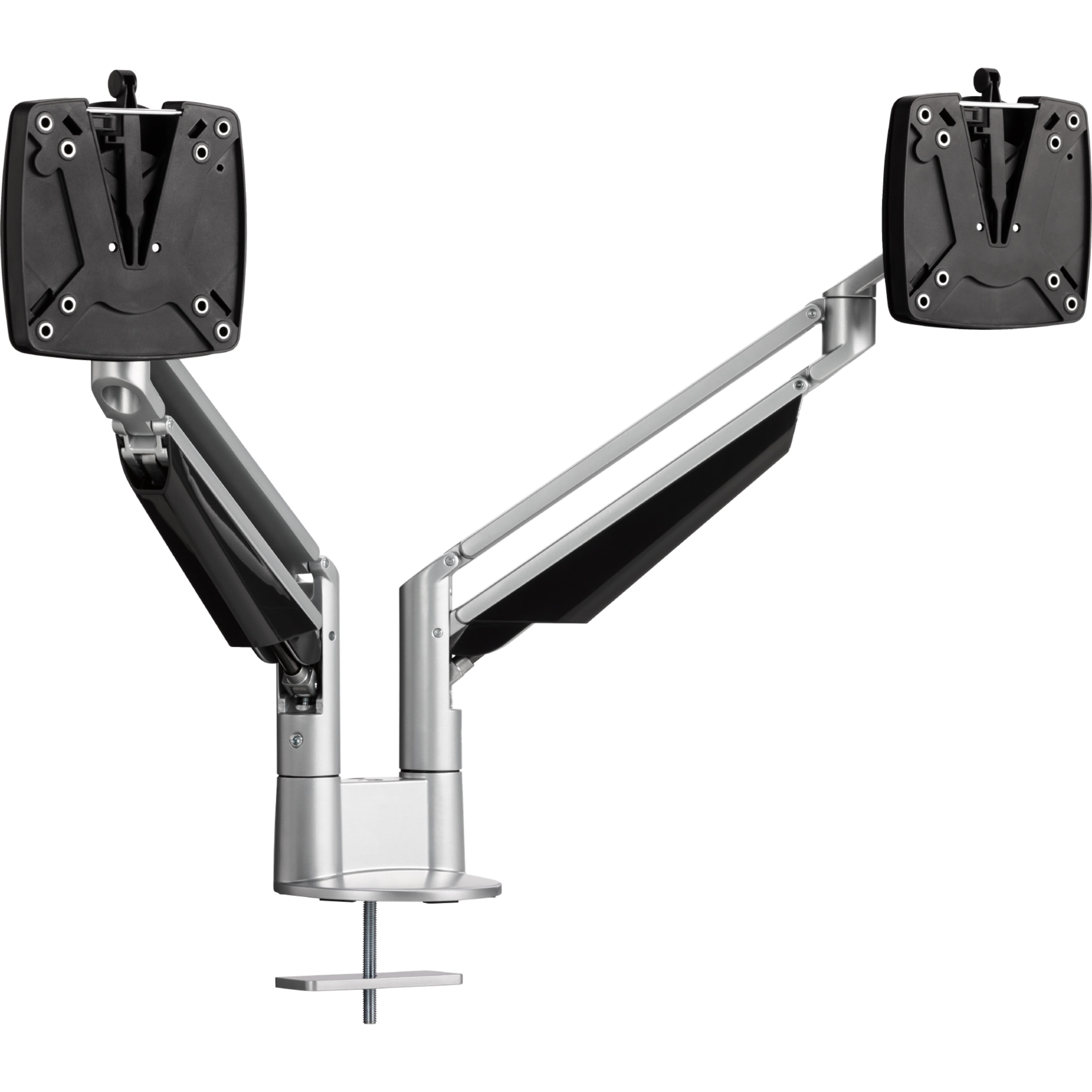 Novus CLU Duo Monitor Arm Set, Easy Alignment for Side-By-Side Viewing, 3-in-1 Mount, Fast Installation, Silver