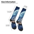 thumbnail image 2 of Salouo Moonlit Night Sea Sailboat Print Women's Men's Ankle Socks 1-pack Casual Athletic Socks for Unisex Adult Moisture-Wicking Socks for Daily Wear/Running/Sport, 2 of 8