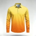 thumbnail image 5 of NominalSnug Mens Golf Shirts Long Sleeve Gradient Color Collared Athletic Pullover Tops, 5 of 8