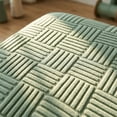 thumbnail image 4 of ZEaink 22x22in Square Ottoman Cover Slipcover, Elastic Bottom Storage Ottoman Footstool Protector (Green, 55x55cm), 4 of 6