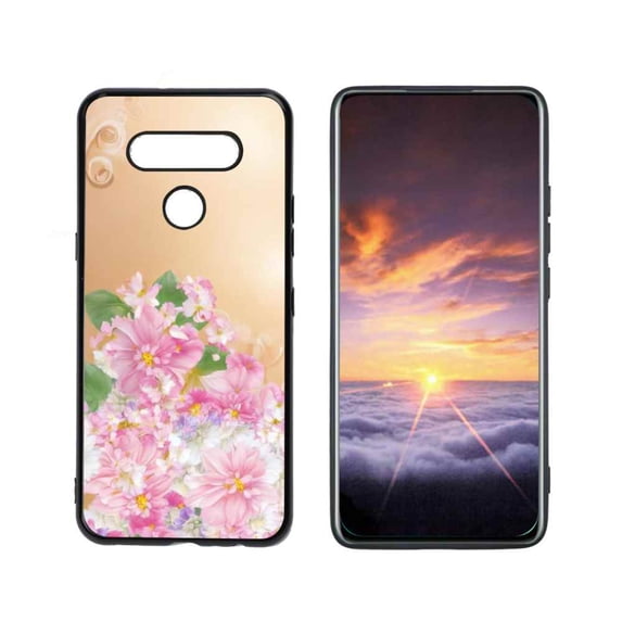 Compatible with LG Q51 Phone Case, Floral-Flowers-Cute76 Case Men Women, Flexible Silicone Shockproof Case for LG Q51