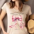 thumbnail image 4 of James 1:17 Bible Verse T-Shirt, Every Good Gift Comes from Above Bow Tee, Navy, Size 5XL, 4 of 6