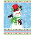 thumbnail image 2 of Woo, Teresa 26x32 White Modern Wood Framed Museum Art Print Titled - Penguins and Snowman, 2 of 4
