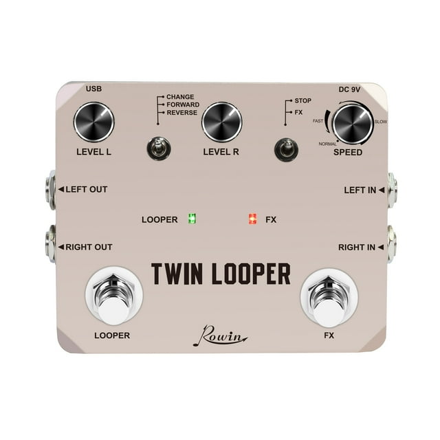 Rowin Looper Electric Guitar Effect Pedal Loop Station 11 Types Timetrue Bypass